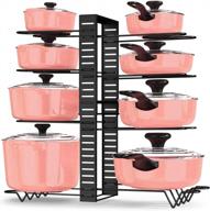 streamline your kitchen with mdhand's adjustable pots and pans organizer for cabinets - 3 diy methods and pot lid storage included logo