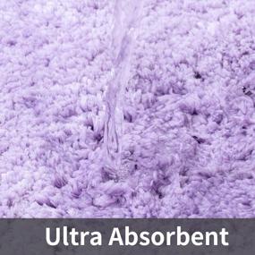img 1 attached to 🛀 ROSMARUS Non Slip Shaggy Bath Rug – Soft & Absorbent 17" X 24" Mat for Bathroom, Tub, and Shower – Plush & Machine Washable – Gorgeous Purple Color