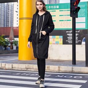 img 2 attached to Stay Chic And Comfy With Women'S Plus Size Zip-Up Hooded Sweatshirts