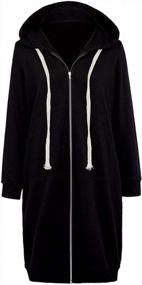 img 4 attached to Stay Chic And Comfy With Women'S Plus Size Zip-Up Hooded Sweatshirts