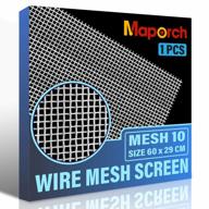 stainless steel woven mesh screen - type 10 mesh, 11.4" x 23.6" (29cm x 60cm) - ideal for air ventilation, doors, shower drains, and cabinets - maporch 304 metal wire mesh (1 piece) logo
