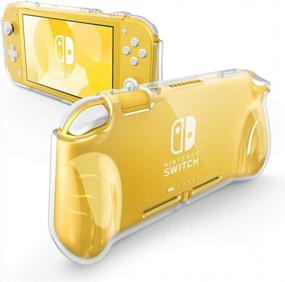 img 4 attached to Nintendo Switch Lite 2019 Thunderbolt Series Protective Clear Cover With TPU Grip Case By Mumba