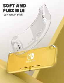 img 1 attached to Nintendo Switch Lite 2019 Thunderbolt Series Protective Clear Cover With TPU Grip Case By Mumba