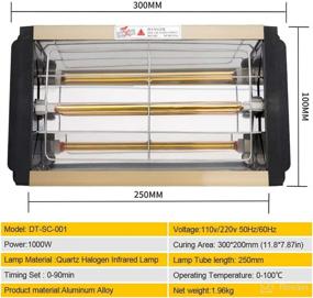 img 3 attached to DATOUBOSS 1000W Infrared Paint Curing Lamp: Powerful Shortwave Drying, Heater & Car Body Repair Tool - 110V