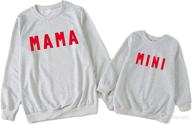 👩 adorable mommy and me matching long sleeve sweatshirt set – perfect for fall and winter outfits! logo