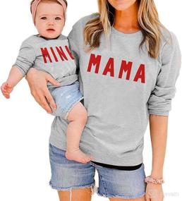 img 3 attached to 👩 Adorable Mommy and Me Matching Long Sleeve Sweatshirt Set – Perfect for Fall and Winter Outfits!