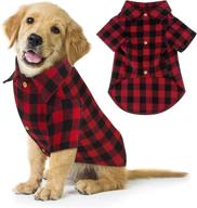 🐶 plaid dog shirt: red buffalo dog outfit for small medium large dogs - soft casual clothes for halloween, thanksgiving, christmas costumes - l логотип