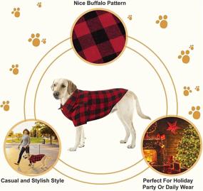 img 2 attached to 🐶 Plaid Dog Shirt: Red Buffalo Dog Outfit for Small Medium Large Dogs - Soft Casual Clothes for Halloween, Thanksgiving, Christmas Costumes - L