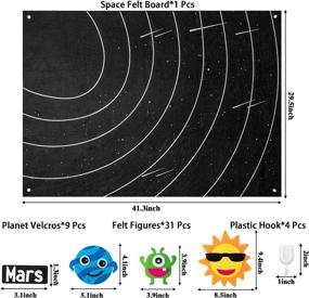 img 3 attached to Get Ready To Blast Off With WATINC'S 44-Piece Outer Space Felt Story Board Set: Explore The Solar System, Meet Aliens, And Tell Your Own Galactic Adventure!