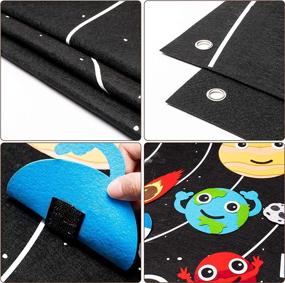 img 2 attached to Get Ready To Blast Off With WATINC'S 44-Piece Outer Space Felt Story Board Set: Explore The Solar System, Meet Aliens, And Tell Your Own Galactic Adventure!