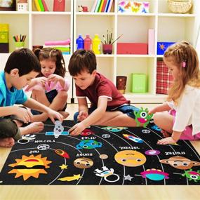 img 1 attached to Get Ready To Blast Off With WATINC'S 44-Piece Outer Space Felt Story Board Set: Explore The Solar System, Meet Aliens, And Tell Your Own Galactic Adventure!