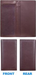 img 1 attached to Casmonal Vegan Leather Checkbook Cover: RFID Blocking Wallet For Men & Women