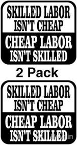 img 1 attached to 🧢 High-Quality Atomic Market Skilled Labor Hard Hat Sticker Decal - 2 Pack