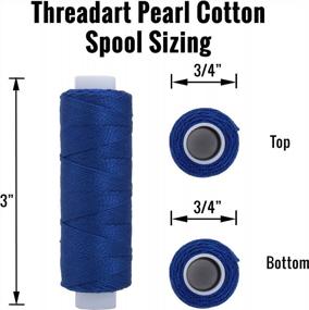 img 2 attached to 6 Green Shades Pearl Cotton Thread Set - Threadart 75Yd Spools Size 8 Perle Cotton For Hand Embroidery, Crochet, Cross Stitch, Needlepoint, And Friendship Bracelets