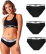 bambody absorbent hipster: sporty period panties protective active wear underwear logo