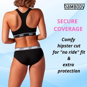 img 1 attached to Bambody Absorbent Hipster: Sporty Period Panties Protective Active Wear Underwear