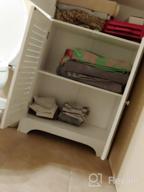 img 1 attached to White Louvre Short Cabinet With Cubby By BrylaneHome review by Meron Thompson