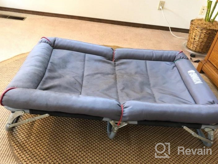 img 1 attached to Durable Steel Frame Pet Cot - Foldable, Lightweight And Portable For Dogs & Cats | GigaTent Elevated Bed For Comfortable Play & Rest. review by Levi Stewart