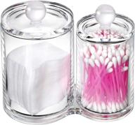 🗄️ cq acrylic multifunctional home decor organizer for cotton swabs and balls storage, 5.4 x 3.1 x 5.1, pack of 1 logo