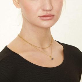 img 2 attached to KISPER Women'S 18K Gold Plated Layered Choker Necklace - Delicate & Trendy