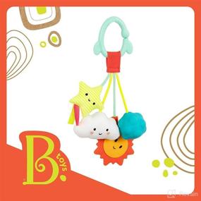 img 2 attached to 🔔 B. toys – Sensory Baby Rattle – Hanging Toys for Car Seat, Stroller, Crib, Play Gym – Soft & Crinkly – Fun Activity for Infants, Babies – Dreamy Rattle – 3 Months +, Various (BX1757Z)