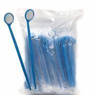 одноразовые стоматологические зеркала для полости рта, 100 шт., пластиковый инструмент для полости рта - tenfly blue логотип