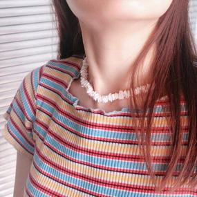 img 1 attached to Handmade Boho Rainbow Seed Bead And Shell Necklaces For Women And Girls By BOMAIL: Adjustable Choker Set Of 5