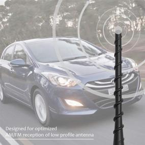 img 2 attached to 🔍 KSaAuto 7-inch Spiral Roof Antenna - Hyundai Santa Fe Veracruz Tucson Accent Entourage Elantra i30 ix35 Elantra Touring Wagon - Flexible Rubber Antenna Replacement - Premium Reception