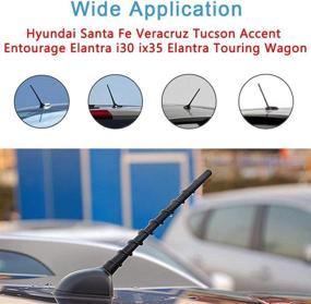 img 1 attached to 🔍 KSaAuto 7-inch Spiral Roof Antenna - Hyundai Santa Fe Veracruz Tucson Accent Entourage Elantra i30 ix35 Elantra Touring Wagon - Flexible Rubber Antenna Replacement - Premium Reception