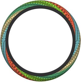 img 3 attached to 🌼 Boho Steering Wheel Cover: Non-Slip Neoprene Baja Hippie Wrap for Car, SUV, Van, and Truck - Universal 15 Inch Auto Accessory for Women, Men, and Girls