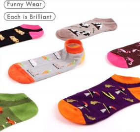 img 3 attached to Women'S Funny Combed Cotton Socks Packs By WeciBor