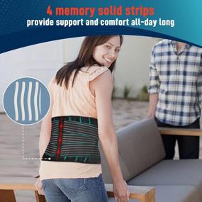 img 3 attached to FEATOL Lower Back Brace For Men And Women - Adjustable Back Support Belt For Heavy Lifting, Work, And Pain Relief From Sciatica And Scoliosis (Size L)