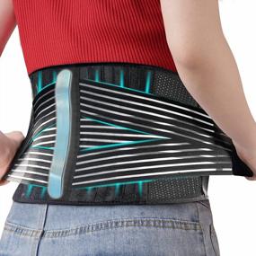 img 4 attached to FEATOL Lower Back Brace For Men And Women - Adjustable Back Support Belt For Heavy Lifting, Work, And Pain Relief From Sciatica And Scoliosis (Size L)