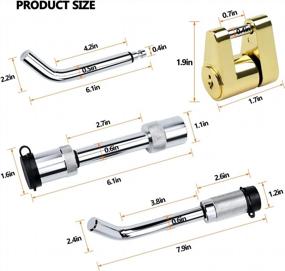 img 3 attached to Cenipar 5/8 Inch And 1/2 Inch Hitch Dog Bone Pin Lock Trailer Coupler Lock Set - Universal Class III IV Hitches Towing Security Locks