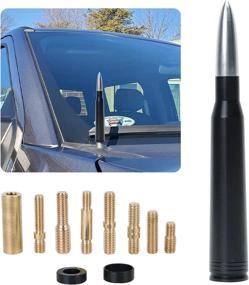 img 4 attached to Bullet Antenna Антенна для замены грузовика автомобиля, совместимая с Ford F150 F250 F350 Super Duty Raptor Dodge RAM 1500 2500 3500 (антенна Silver Bullet)