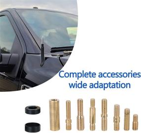 img 2 attached to Bullet Antenna Антенна для замены грузовика автомобиля, совместимая с Ford F150 F250 F350 Super Duty Raptor Dodge RAM 1500 2500 3500 (антенна Silver Bullet)