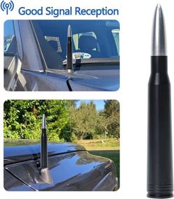 img 3 attached to Bullet Antenna Антенна для замены грузовика автомобиля, совместимая с Ford F150 F250 F350 Super Duty Raptor Dodge RAM 1500 2500 3500 (антенна Silver Bullet)