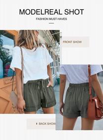 img 2 attached to Stay Comfy And Stylish This Summer With Elapsy Women'S Drawstring Elastic Waist Pocketed Shorts