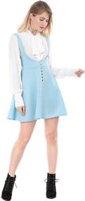 img 2 attached to Allegra Womens Button Flared Suspender Women's Clothing - Jumpsuits, Rompers & Overalls