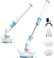 🛁 efficient electric spin scrubber: cordless 360 power bathroom shower scrubber with 3 replacement cleaning brushes and extension handle - ideal for tub, tile, bathroom, kitchen, bathtub logo