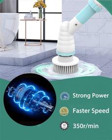 img 1 attached to 🛁 Efficient Electric Spin Scrubber: Cordless 360 Power Bathroom Shower Scrubber with 3 Replacement Cleaning Brushes and Extension Handle - Ideal for Tub, Tile, Bathroom, Kitchen, Bathtub