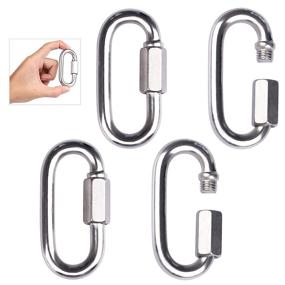 img 4 attached to Stainless Steel Quick Carabiner Connector Exterior Accessories