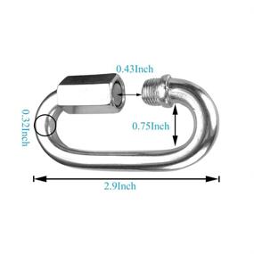 img 1 attached to Stainless Steel Quick Carabiner Connector Exterior Accessories