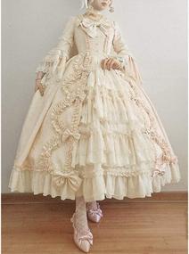 img 2 attached to Women'S Vintage Gothic Royal Patchwork Flowy Hem Princess Bow Dress - IYYVV Fashion