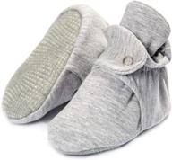 organic cotton booties slippers toddlers boys' shoes : slippers logo