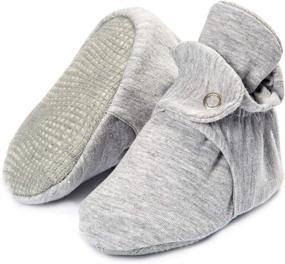 img 4 attached to Organic Cotton Booties Slippers Toddlers Boys' Shoes : Slippers