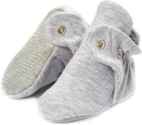 img 1 attached to Organic Cotton Booties Slippers Toddlers Boys' Shoes : Slippers