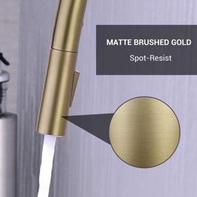 img 1 attached to TRUSTMI Brushed Gold Touch Activated Kitchen Faucet With Pull Down Sprayer And Single Handle Brass Sink Faucet, With 2 Function Pull Out Sprayer Head And Matte Brushed Finish