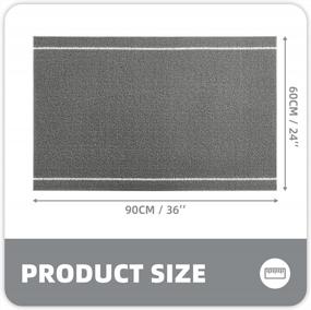 img 3 attached to Color G Grey Outdoor Door Mat - Waterproof, Anti-Slip & Easy To Clean - 24"X36" Low-Profile Floor Mat With Dirt-Resistant Features