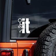 🤪 fk it funny parody decal vinyl sticker for cars, trucks, walls, laptops - white, 3"x4 логотип